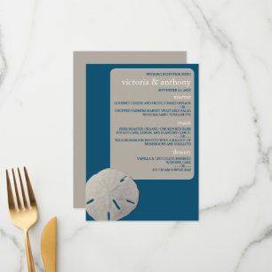 Sand dollar, Ocean Blue Beach Wedding Menu
