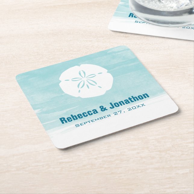 Sand Dollar Paper Coasters (Angled)