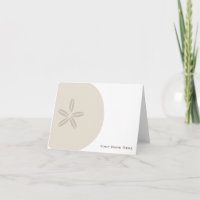 Sand Dollar Personalised Notecard