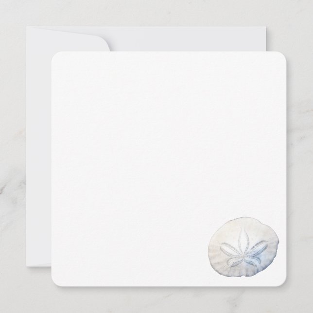 Sand Dollar Photo Flat Note Cards (Front)