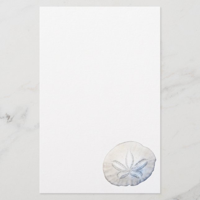 Sand Dollar Photo Stationery Paper (Front)