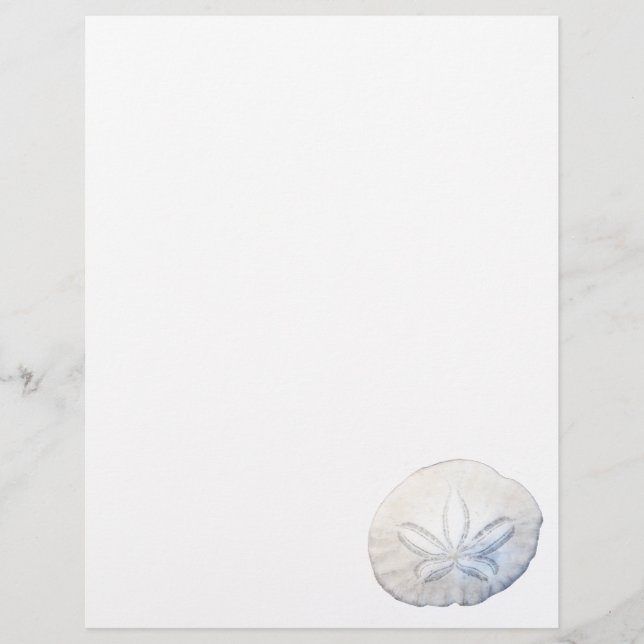 Sand Dollar Photo Stationery Paper Custom Letterhead (Front)