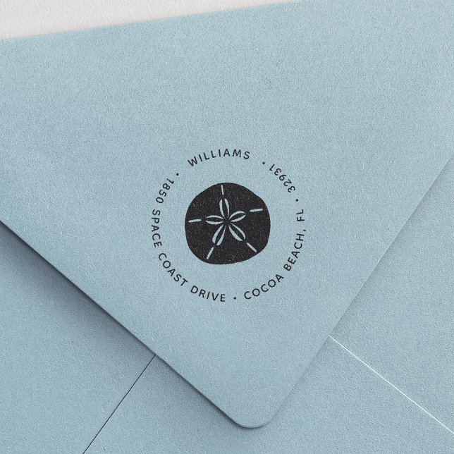 Sand Dollar Return Address Self-inking Stamp (Creator Uploaded)