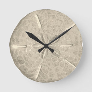 Sand Dollar Round Clock