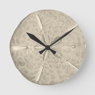 Sand Dollar Round Clock