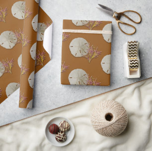 Sand Dollar Sea Coral Wrapping Paper