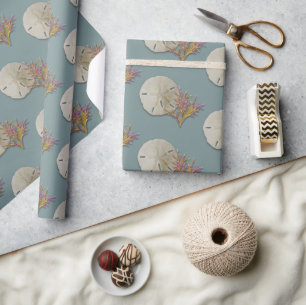 Sand Dollar Sea Coral Wrapping Paper