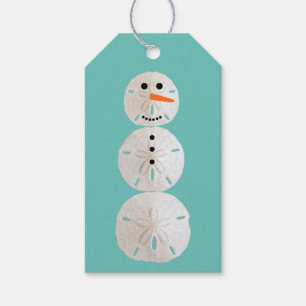 Sand Dollar Snowman Gift Tags