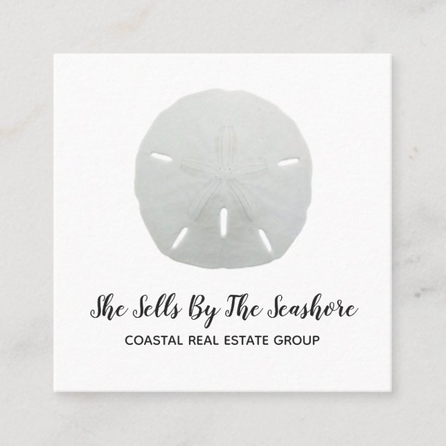 Sand Dollar Square Business Card (Front)