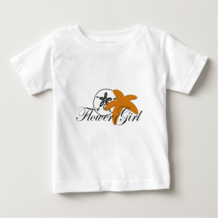Sand Dollar Starfish Flower Girl Baby T-Shirt