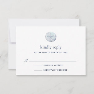 Sand Dollar Starfish RSVP Card