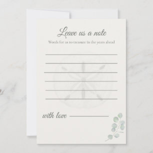 Sand Dollar Wedding Message Cards  