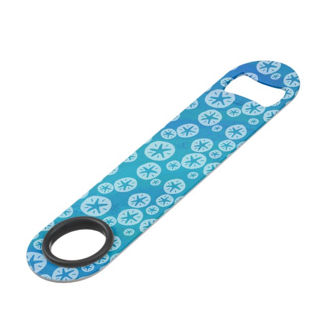 Sand Dollar White and Blue Pattern (Front Angled)