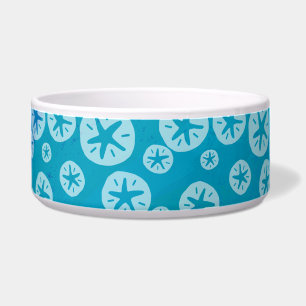 Sand Dollar White and Blue Pattern