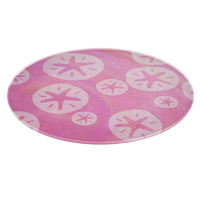 Sand Dollar White and pink Cutting Board (Corner)