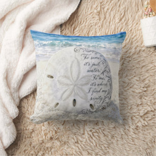 Sand Dollar with Inspirational Quote Cushion