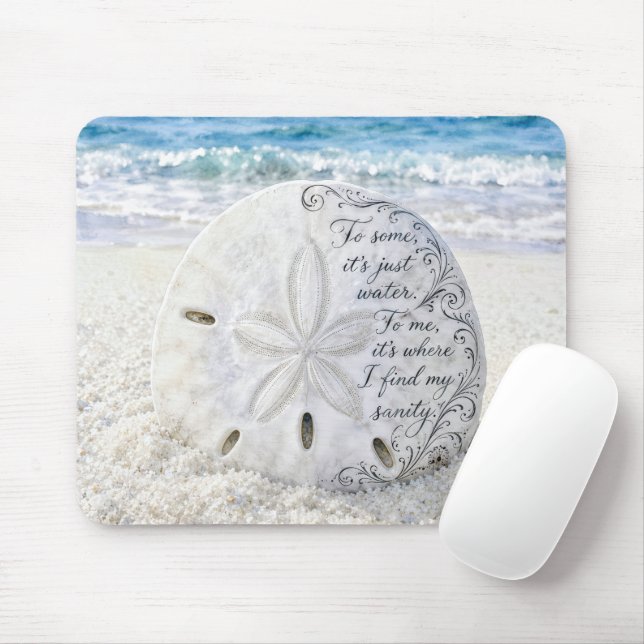 Sand Dollar with Inspirational Quote Mouse Pad (With Mouse)
