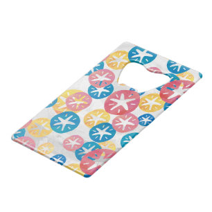 Sand Dollar Yellow Red Blue Pattern