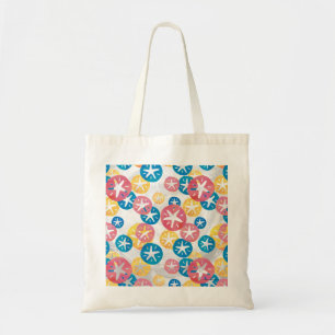 Sand Dollar Yellow Red Blue Pattern Tote Bag