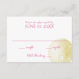 Sand Dollar Yellow Wedding RSVP