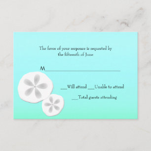 Sand Dollars Wedding Response Card
