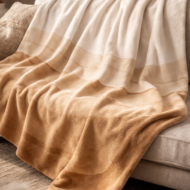 Sand Drift Gradient Sherpa Blanket (Soft coastal gradient in sand and ivory with flowing taupe detail)