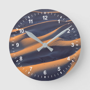 Sand Dune Abstract Round Clock