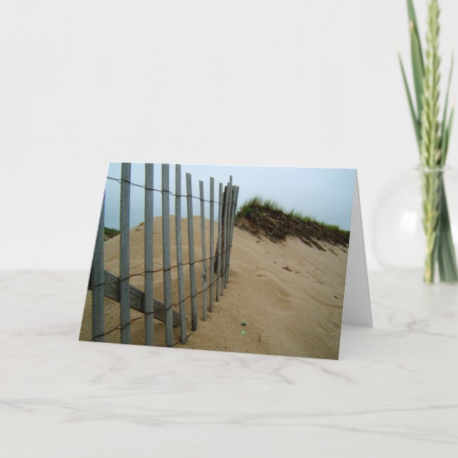 Sand Dune Beach Fence Card (Front)