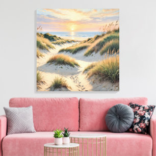 Sand Dune Footprints Canvas Print