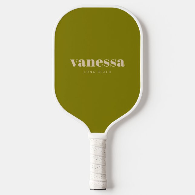 Sand Dune Reverse Minimal Modern Classic Name Pickleball Paddle (Front)