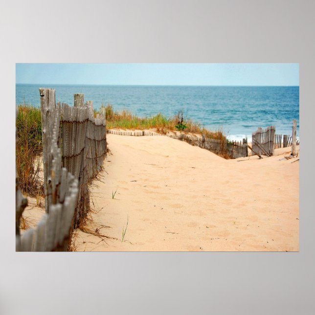 Sand Dune & Sea Fence Poster (Front)