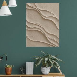 Sand Dune Wave Textured Abstract Wall Art Print