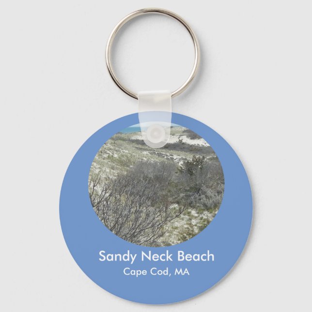 Sand Dunes at Sandy Neck Beach Keychain (Front)