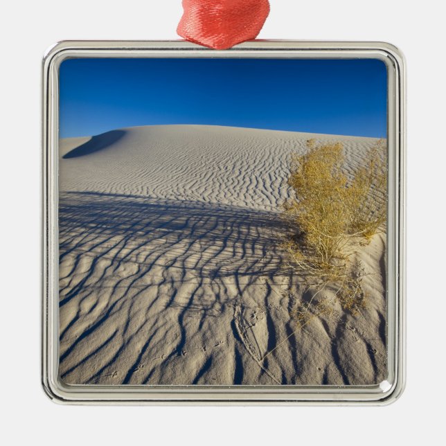 Sand dunes at White Sands National Monument in 3 Metal Tree Decoration (Front)