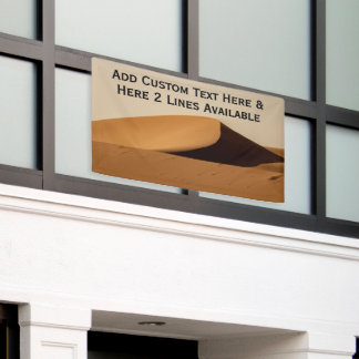 Sand Dunes Desert Landscape Custom Text Banner