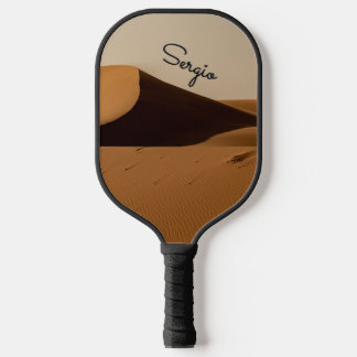 Sand Dunes Desert Landscape Personalised Script Pickleball Paddle