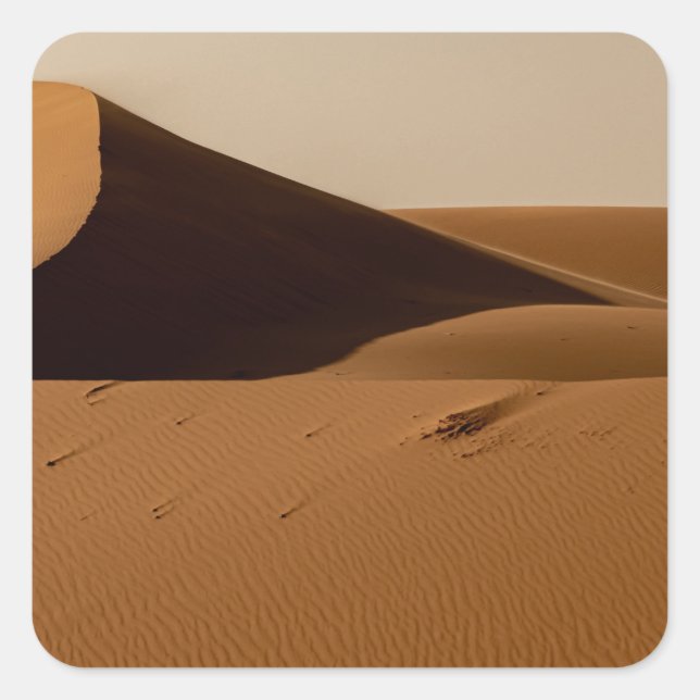 Sand Dunes Desert Landscape Square Sticker (Front)