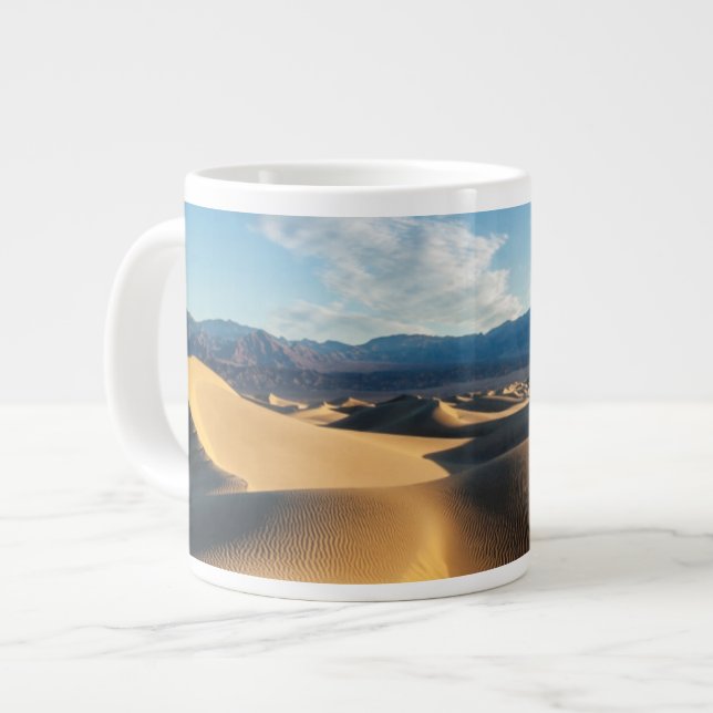 Sand dunes in Death Valley, CA Large Coffee Mug (Front Left)
