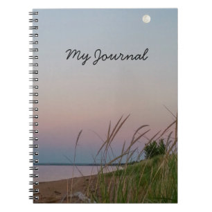 Sand Dunes on the Beach Full Moon Notebook