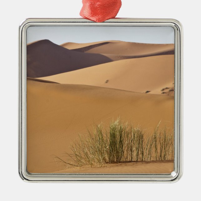 Sand dunes, Sahara desert, Morocco Metal Tree Decoration (Front)