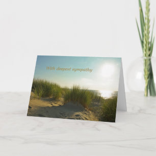 Sand dunes  with sun -  With deepest sympathy Card