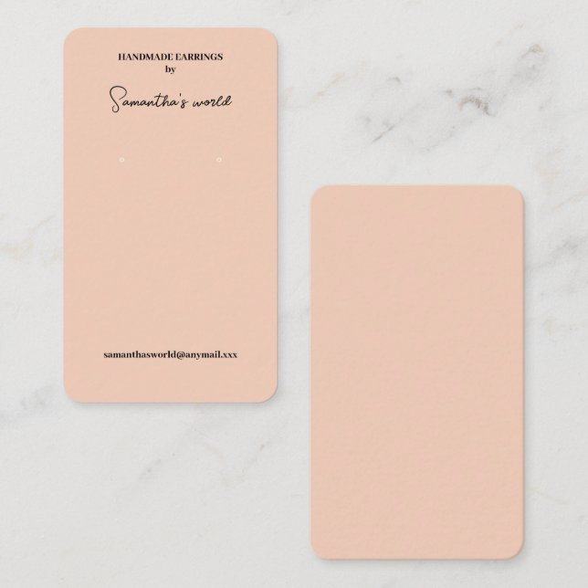 Sand Earring Display  Business Card (Front/Back)