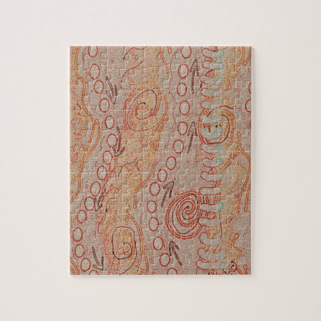 Sand Echoes Collection #1 Aboriginal Art Jigsaw Puzzle (Vertical)