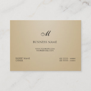 Sand Elegant and Monogram Business Card