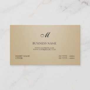 Sand Elegant and Monogram Business Card