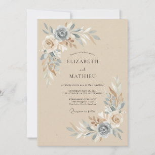 Sand Ethereal Country Wedding Invitation