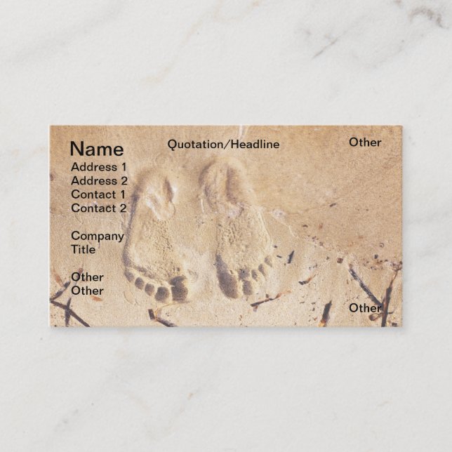 Sand feet business card (Front)
