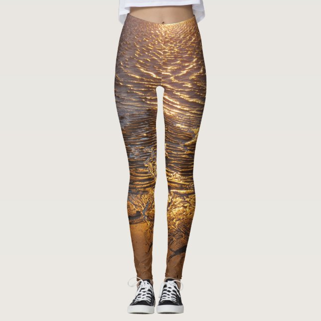 Sand Flats Sunset Reflection Leggings (Front)