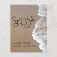 Sand & Foam Beach Wedding Save the Date 2a