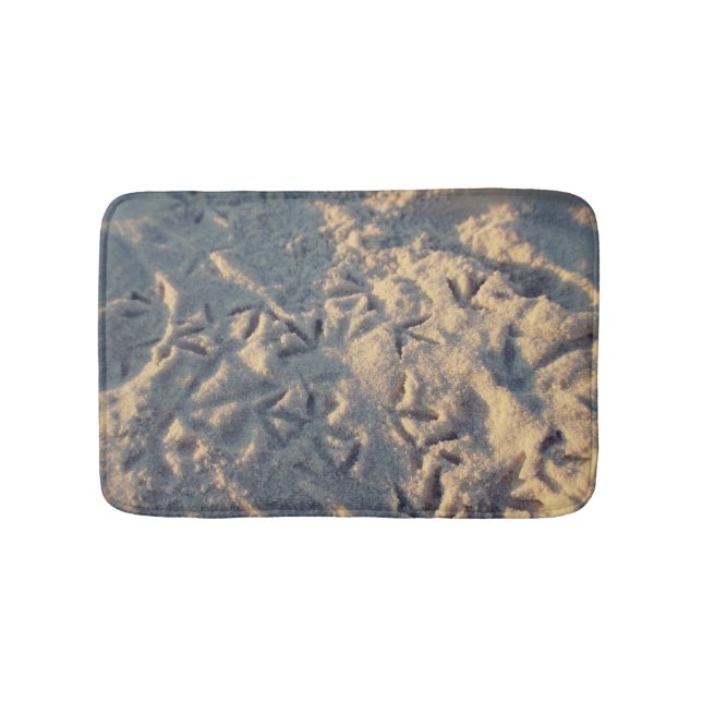 Sand footprints sea gull bath mat (Front)